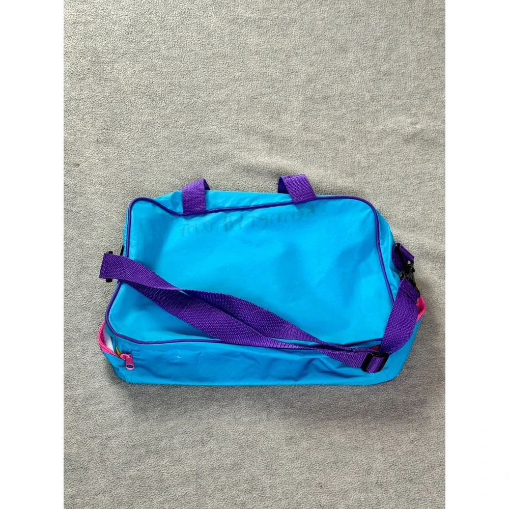 Vintage 90s Looney Tunes Duffle Bag Bugs Bunny Daffy Duck Blue Retro Travel Tote